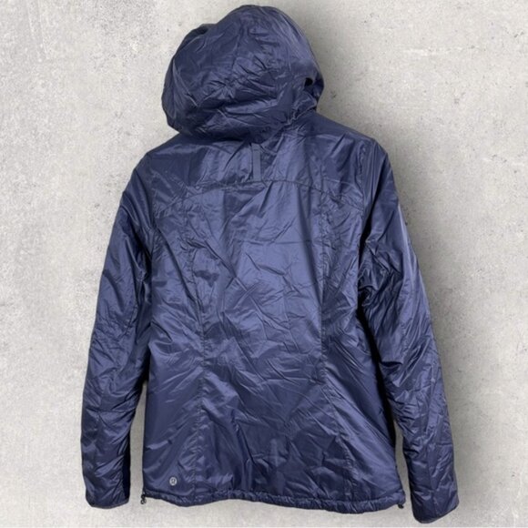 Lululemon Layer Up Jacket Indigo Blue Size 6 Puffer Reversible Lightweight Coat - Picture 11 of 16